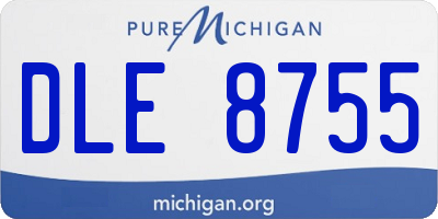 MI license plate DLE8755