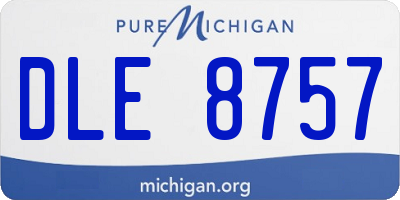 MI license plate DLE8757