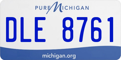 MI license plate DLE8761