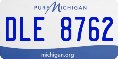 MI license plate DLE8762