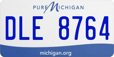 MI license plate DLE8764
