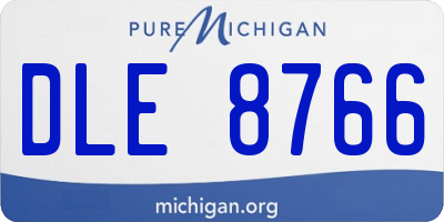 MI license plate DLE8766