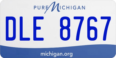 MI license plate DLE8767