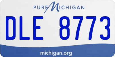MI license plate DLE8773