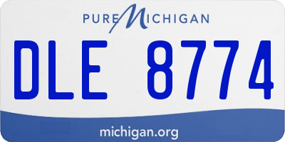MI license plate DLE8774