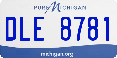 MI license plate DLE8781