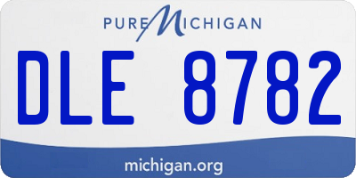 MI license plate DLE8782