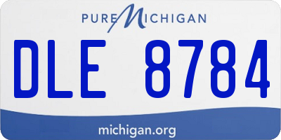 MI license plate DLE8784