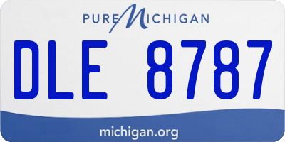 MI license plate DLE8787