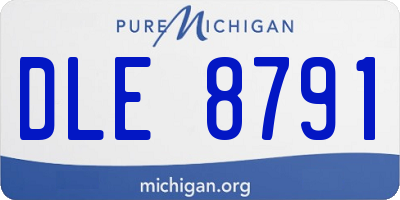 MI license plate DLE8791