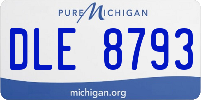 MI license plate DLE8793