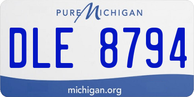 MI license plate DLE8794