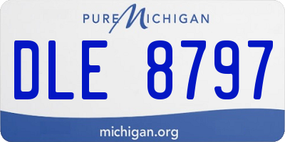 MI license plate DLE8797