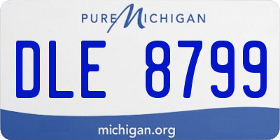 MI license plate DLE8799