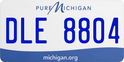 MI license plate DLE8804