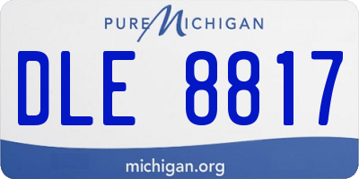 MI license plate DLE8817