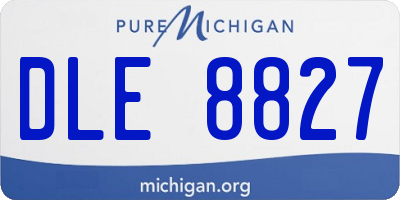 MI license plate DLE8827