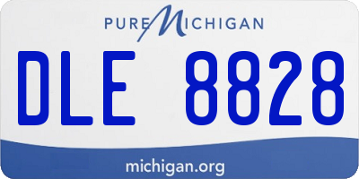 MI license plate DLE8828