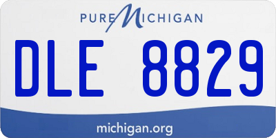 MI license plate DLE8829