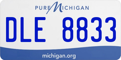 MI license plate DLE8833