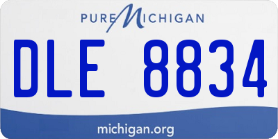 MI license plate DLE8834