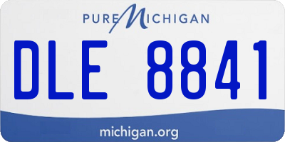 MI license plate DLE8841