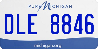MI license plate DLE8846