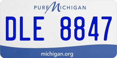 MI license plate DLE8847