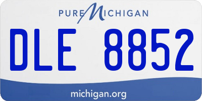 MI license plate DLE8852