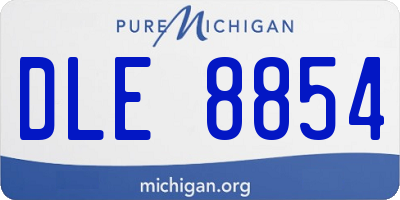 MI license plate DLE8854