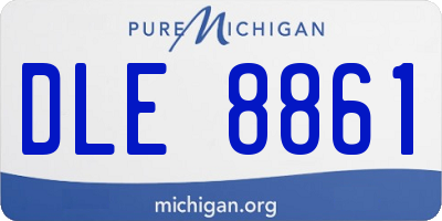 MI license plate DLE8861