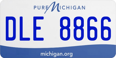 MI license plate DLE8866