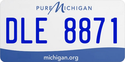 MI license plate DLE8871