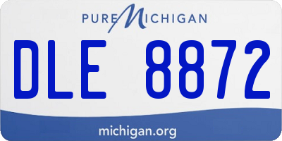 MI license plate DLE8872