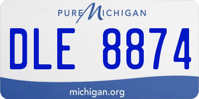 MI license plate DLE8874