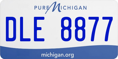 MI license plate DLE8877