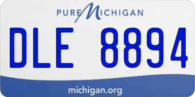 MI license plate DLE8894