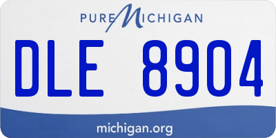 MI license plate DLE8904
