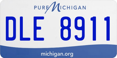 MI license plate DLE8911