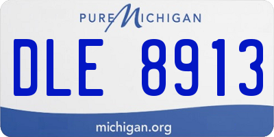 MI license plate DLE8913