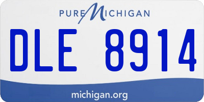MI license plate DLE8914