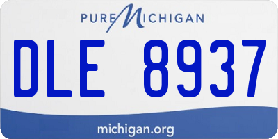 MI license plate DLE8937