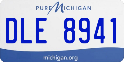 MI license plate DLE8941