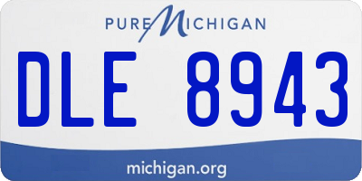 MI license plate DLE8943