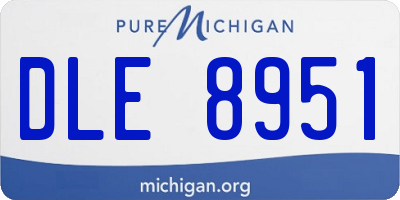MI license plate DLE8951