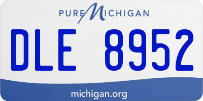 MI license plate DLE8952