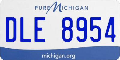 MI license plate DLE8954