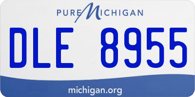 MI license plate DLE8955