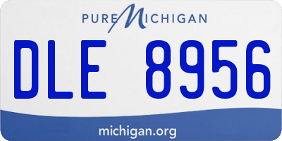 MI license plate DLE8956