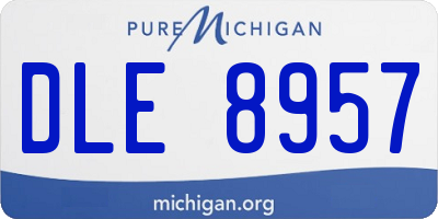 MI license plate DLE8957